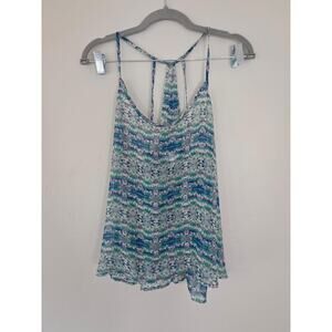 Delia’s Y2K Sheer Racerback Cami Top • Abstract Print • Size L